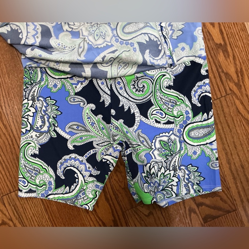 Jude Connally Blue and Green Paisley Morgan Skort - Picture 4 of 5